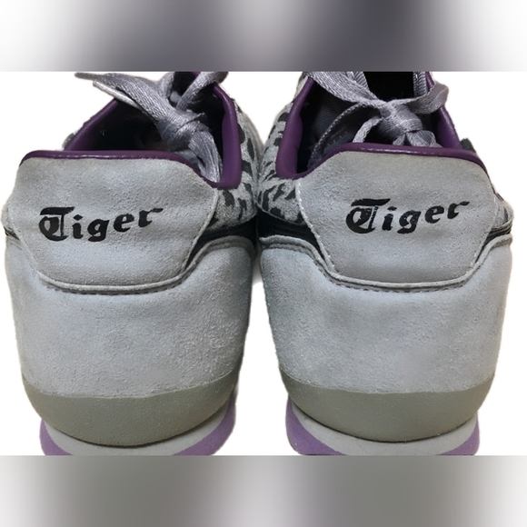 Onitsuka Tiger Women ULTIMATE 81 Sneaker US 11 Gray Purple Animal Print - Picture 2 of 2